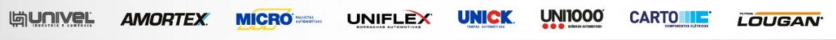 Marcas do grupo: Univel, Amortex, Micro, Uniflex, Unick, Uni1000, Carto e Lougan